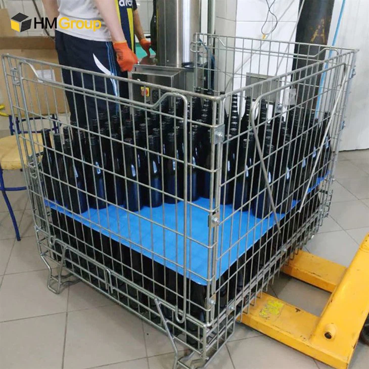 Wire cages for bottle storage