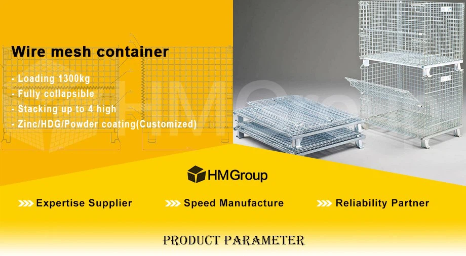 Folding Steel Wire Container Folding Steel Wire Container